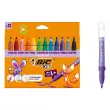 Feutre de coloriage BIC COMFORT GRIP - corps triangulaire avec grip - pointe extra large  - encre lavable - coloris assortis - lot de 96 