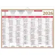 Calendrier banque  Or 14 mois -55 x 40,5 cm - Janvier &agrave; d&eacute;cembre - BOUCHUT GRANDREMY 