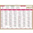 Calendrier banque  Or 14 mois -55 x 40,5 cm - Janvier &agrave; d&eacute;cembre - BOUCHUT GRANDREMY 