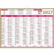 Calendrier banque  Or 14 mois -55 x 40,5 cm - Janvier &agrave; d&eacute;cembre - BOUCHUT GRANDREMY 