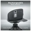 Souris sans fil semi-ergonomique dual connect 