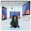 Souris sans fil semi-ergonomique dual connect 