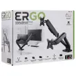 Bras porte-écran double articulé Ergo Line Noir