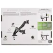 Bras porte-écran double articulé Ergo Line Noir