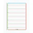 Feuille mobile A4 double perfor&eacute;e CONQUERANT - lign&eacute;e - 4 couleurs (sp&eacute;cial DYS) - lot de 100 