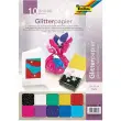 Papier paillet&eacute; 70 g 23 x 33 cm Folia - coloris assortis - lot de 10 
