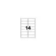 15 Planches d'&eacute;tiquettes 99,1x38,1 mm 210&eacute;tiq/bo&icirc;te 