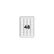 10 Planches d'étiquettes 45,7x21,2 mm 480étiq/boîte