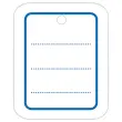 1000 Etiquettes perforées cadre et lignes bleus 30x37 mm 1000étiq/boîte