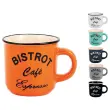6 Tasses &agrave; caf&eacute; gr&egrave;s 12 cl - coloris assortis 