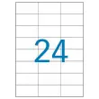 100 planches de 24 &eacute;tiquettes de signalisation, 70x35 mm, 100% recycl&eacute; 