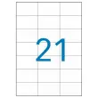100 planches de 21 &eacute;tiquettes &eacute;tiquettes de signalisation - 70x42,4 mm - 100% recycl&eacute; 