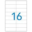 100 planches de 16 &eacute;tiquettes de signalisation, 105x35 mm, 100% recycl&eacute; 