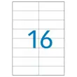 100 planches de 16 &eacute;tiquettes de signalisation, 105x37 mm, 100% recycl&eacute; 