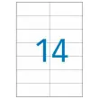 100 planches de 14 &eacute;tiquettes de signalisation, 105x42,4 mm, 100% recycl&eacute; 