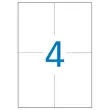 100 planches de 4 &eacute;tiquettes de signalisation - 105x148,5 mm - 100% recycl&eacute; 