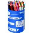 Crayon de couleur triangulaire LYRA mine craie aquarellable - mine 6,3mm - coloris assortis - lot de 36