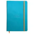 Carnet broch&eacute; RhodiaramaA5 192 pages,lign&eacute;,couverture rigide turquoise 