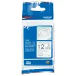 Ruban étiqueteuse Brother tissu noir sur blanc 12 mm (4m)