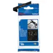 Ruban étiqueteuse tissu or sur noir 12mm (4m)
