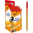 Stylo &agrave; bille Bic - pointe fine- rouge - lot de 50 