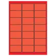 100 Planches d'étiquettes L63,5xH38,1 mm 2100 étiq/ boîte, orange vif