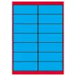 100 Planches d'étiquettes L99xH38,1 mm 1400 étiq/ boîte, bleu vif