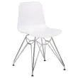 2 Chaises UXSTEEL 2, 4 pieds chromés assise blanche montées