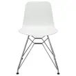 2 Chaises UXSTEEL 2, 4 pieds chromés assise blanche montées
