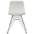 2 Chaises UXSTEEL 2, 4 pieds chromés assise blanche montées