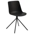 2 Chaises DN2, 4 pieds noirs assise noire montées