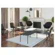 2 Chaises DN2, 4 pieds noirs assise noire montées