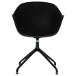 2 Fauteuils MOON Pivotants, 4 pieds noirsassise noire