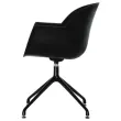 2 Fauteuils MOON Pivotants, 4 pieds noirsassise noire