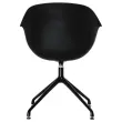2 Fauteuils MOON Pivotants, 4 pieds noirsassise noire