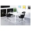 2 Fauteuils MOON Pivotants, 4 pieds noirsassise noire