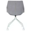 2 Chaises LUGE pivotantes &agrave; roulettes, 4pieds gris  assise gris 