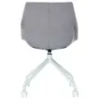 2 Chaises LUGE pivotantes à roulettes, 4pieds gris assise gris montées