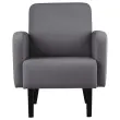 Fauteuil LISBOA 1 place Tissu gris souris mont&eacute; 