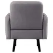 Fauteuil LISBOA 1 place Tissu gris souris mont&eacute; 