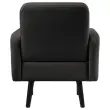 Fauteuil LISBOA 1 place Simili cuir noir mont&eacute; 