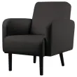 Fauteuil LISBOA 1 place Simili cuir noir mont&eacute; 
