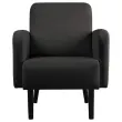 Fauteuil LISBOA 1 place Simili cuir noir mont&eacute; 