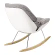 Fauteuil &agrave; bascule LAZY tissu gris 