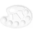 Palette de peinture ovale Wonday - 22 x 16 cm - 10 emplacements - blanc