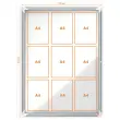Vitrine d'int&eacute;rieur magn&eacute;tique Premium Plus - 9 x A4 - NOBO 