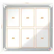 Vitrine d'extérieur magnétique Premium Plus - 6 x A4 - NOBO