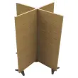 Cloison acoustique Hêtre H180cm montée