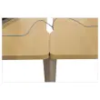 Bureau BORDEAUX 140 x 80 chêne clair -pieds aluminium monté