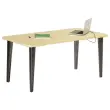 Bureau BORDEAUX 160 x 80 ch&ecirc;ne clair -pieds anthracite mont&eacute; 